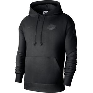 Los Angeles Lakers Standard Issue Nike Dri-FIT basketbalhoodie voor heren - Zwart