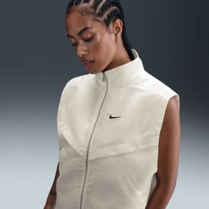 Nike Windrunner glanzende bodywarmer voor dames - Wit