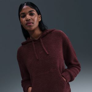 Nike Phoenix Cozy Bouclé ruimvallende knit hoodie voor dames - Rood
