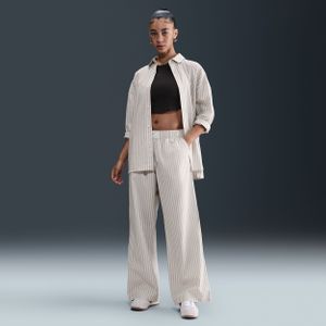 Nike - Chill Poplin - Sportbroek - Grijs - Ruimvallende Pasvorm - Halfhoge Taille