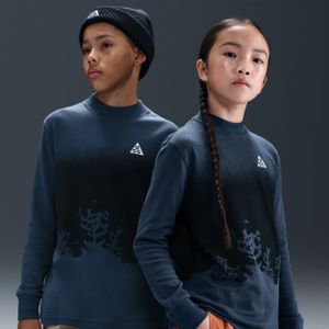 Nike ACG top met wafelpatroon en lange mouwen voor kids - Blauw