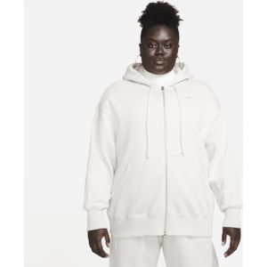 Nike Sportswear Phoenix Fleece Oversized hoodie met rits voor dames (Plus Size) - Bruin