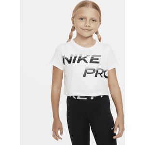 Nike Pro Dri-FIT kort T-shirt voor meisjes - Wit