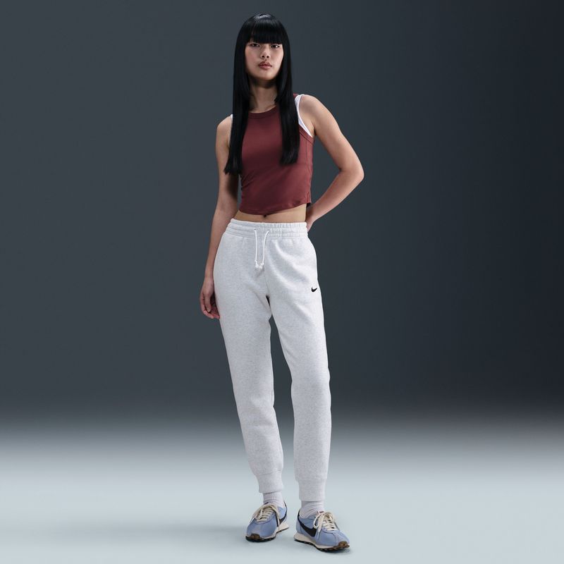 Nike - Sportswear Phoenix Fleece - Joggingbroek - Rood - Halfhoge Taille