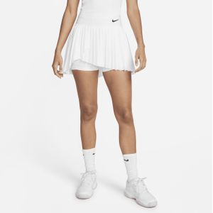 NikeCourt Dri-FIT Advantage Tennisrok met plooien - Wit