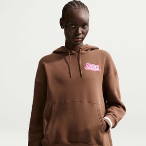 Nike Phoenix Fleece Oversized hoodie voor dames - Bruin