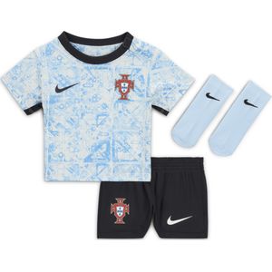 Portugal 2024 Stadium Uit Nike driedelig replicavoetbaltenue voor baby's/peuters - Wit