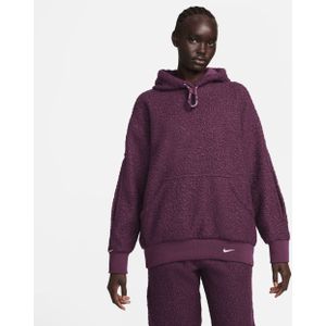 Nike Sportswear Collection hoodie van hoogpolige fleece voor dames - Rood
