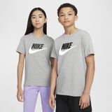 Nike - FUTURA HBR - T-shirt - Grijs/Zwart/Wit - Jersey, Ronde Hals, Kwartmouw