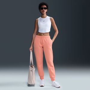 Nike Sportswear Phoenix Fleece joggingbroek met halfhoge taille voor dames - Oranje