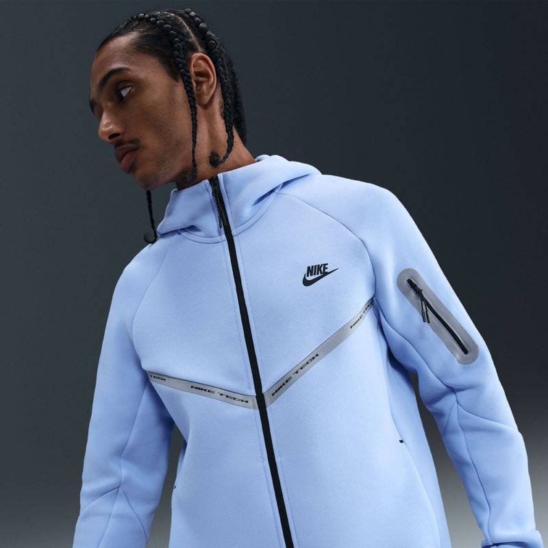 Nike - Tech Windrunner - Herenjack - Blauw - Fleece met Rits over de Hele Lengte