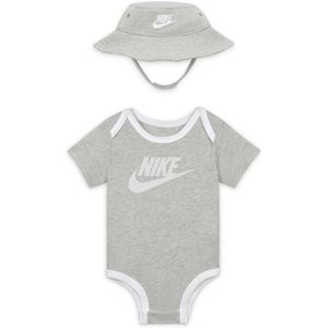 Nike Core Bucket Hat and Bodysuit Set Tweedelige babyset - Grijs