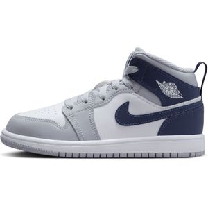 Jordan 1 Mid Kleuterschoenen - Wit