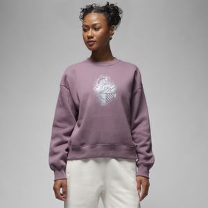 Jordan Brooklyn Fleece sweatshirt met ronde hals voor dames - Paars
