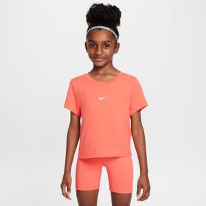 Nike kort T-shirt voor meisjes - Oranje