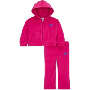 Nike tweedelige set met legging van velours met uitlopende pijpen voor baby's (12-24 maanden) - Roze