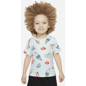 Nike T-shirt met Sole Food print voor peuters - Blauw