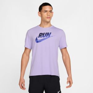 Nike Miler Run Energy Dri-FIT hardlooptop met korte mouwen voor heren - Paars