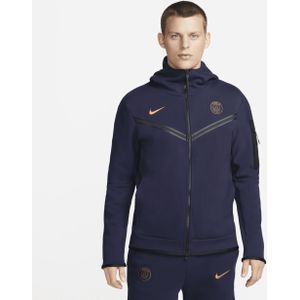 Paris Saint-Germain Tech Fleece Windrunner Nike hoodie met rits over de hele lengte voor heren - Blauw