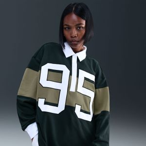 Nike damespolo met lange mouwen en graphic - Groen