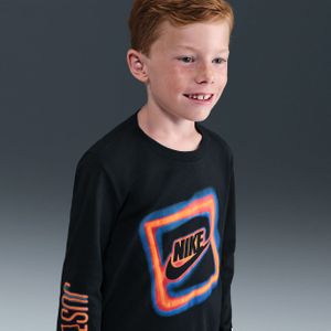 Nike Glow With Me T-shirt met lange mouwen voor kleuters - Zwart