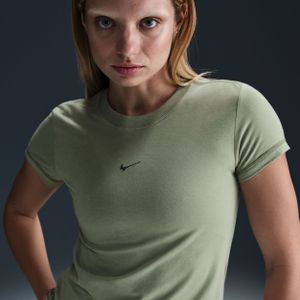 Nike Chill Knit aansluitend kort T-shirt voor dames - Groen