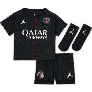 Paris Saint-Germain 2025/26 Stadium Fourth Jordan driedelig replica-voetbaltenue voor baby's/peuters - Zwart