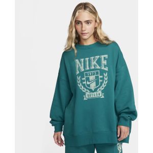 Nike Sportswear oversized fleeceshirt met ronde hals voor dames - Groen