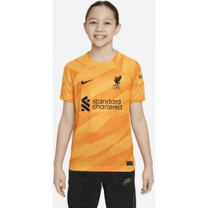 Liverpool FC 2023/24 Stadium Goalkeeper Nike Dri-FIT voetbalshirt met korte mouwen voor kids - Geel