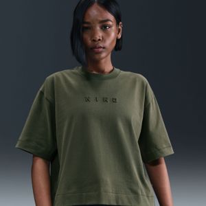 Nike T-shirt met korte mouwen en recht design voor dames - Groen