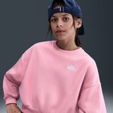 Nike Club Fleece sweatshirt met ronde hals en recht design voor meisjes - Roze