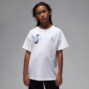 Jordan Collegiate T-shirt met slijtage-effect voor kids - Wit