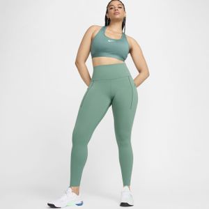Nike Universa Lange legging met hoge taille, zakken en medium ondersteuning voor dames - Groen