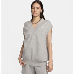 Nike Sportswear Phoenix Fleece oversized bodywarmer van fleece voor dames - Grijs
