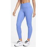 Nike Fast 7/8-legging met graphic, halfhoge taille en zakken voor dames - Blauw