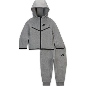 Nike Tech Fleece tweedelige babyset met rits over de hele lengte - Grijs