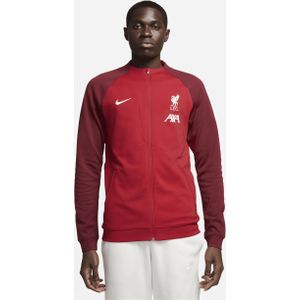 Liverpool FC Academy Pro Nike knit voetbaljack met rits over de hele lengte voor heren - Rood