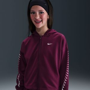 Nike Dri-FIT fleecehoodie voor meisjes - Rood
