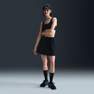 Nike Chill Knit geribde minirok - Zwart