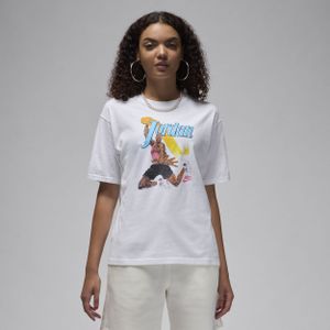 Jordan girlfriend T-shirt met graphic voor dames - Wit