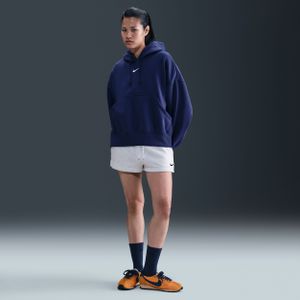 Nike - Phoenix Fleece - Damesshorts - Grijs - Halfhoge Taille