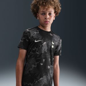 Tottenham Hotspur Academy Pro Uit Nike Dri-FIT warming-uptop met korte mouwen voor kids - Zwart