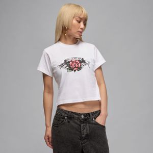 Jordan - Shirt - Groen - Ronde Hals - Kwartmouw - Bloemenprint