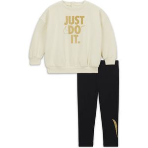 Nike Shine Crew and Leggings tweedelige babyset - Zwart