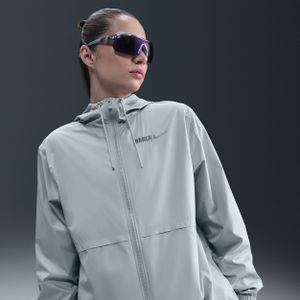 FC Barcelona Essential Repel Nike geweven voetbaljack met capuchon voor dames - Grijs