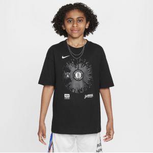 Brooklyn Nets Courtside Nike Max90 NBA-shirt voor jongens - Zwart
