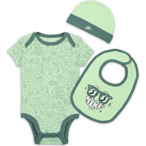 Nike Adventure Doodle driedelige romperset voor baby's (0-9 maanden) - Groen