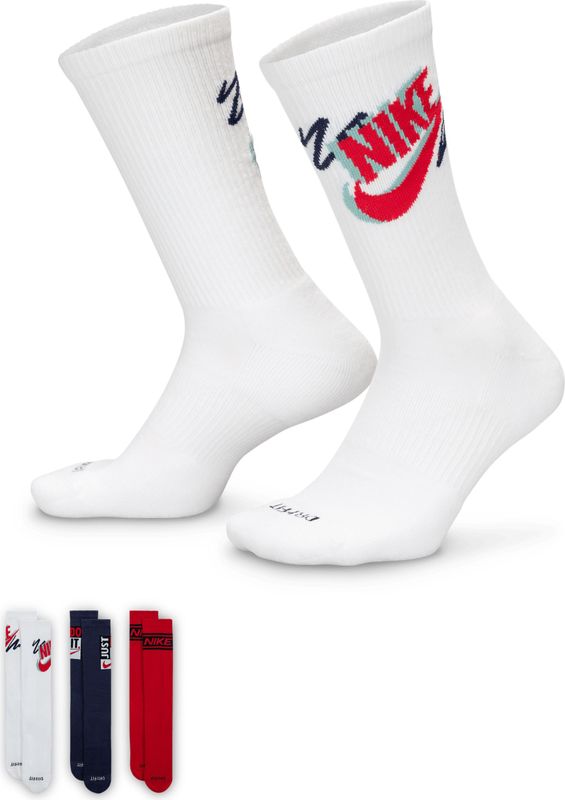 Nike - Everyday Cushioned - Sokken - Rood - 3 Pack