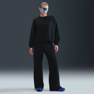Nike 24.7 ImpossiblySoft Dri-FIT ruimvallende broek met hoge taille en flare voor dames - Zwart