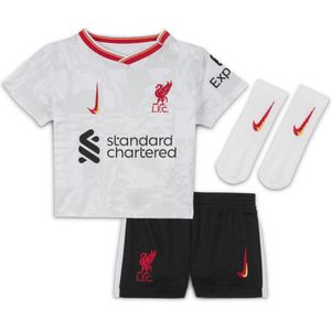 Liverpool FC 2024/25 Stadium Derde Nike driedelig voetbaltenue voor baby's/peuters - Wit